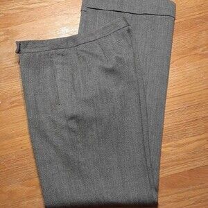 Anne Klein wool blend winter dress pants lined 4 gray office career classic